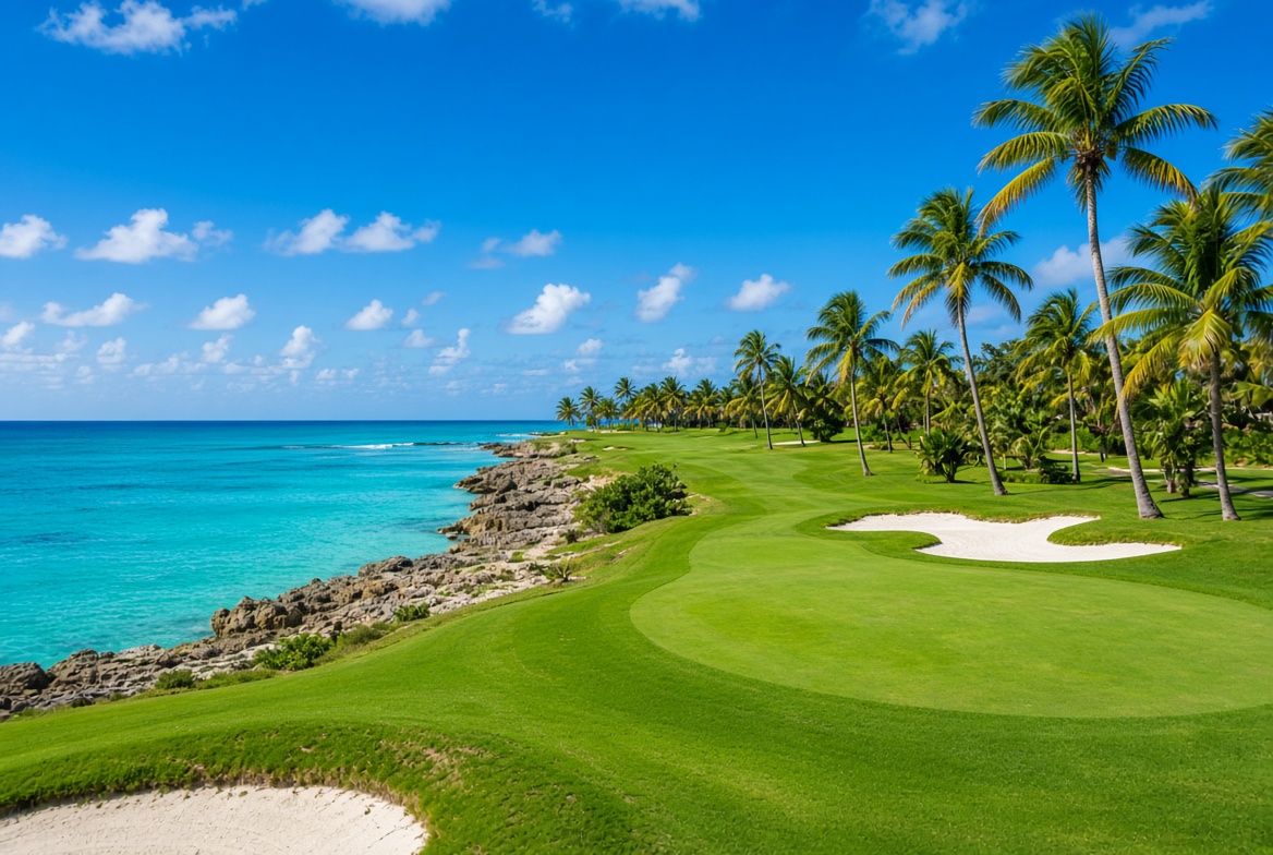 Oceanfront golf course in Punta Cana