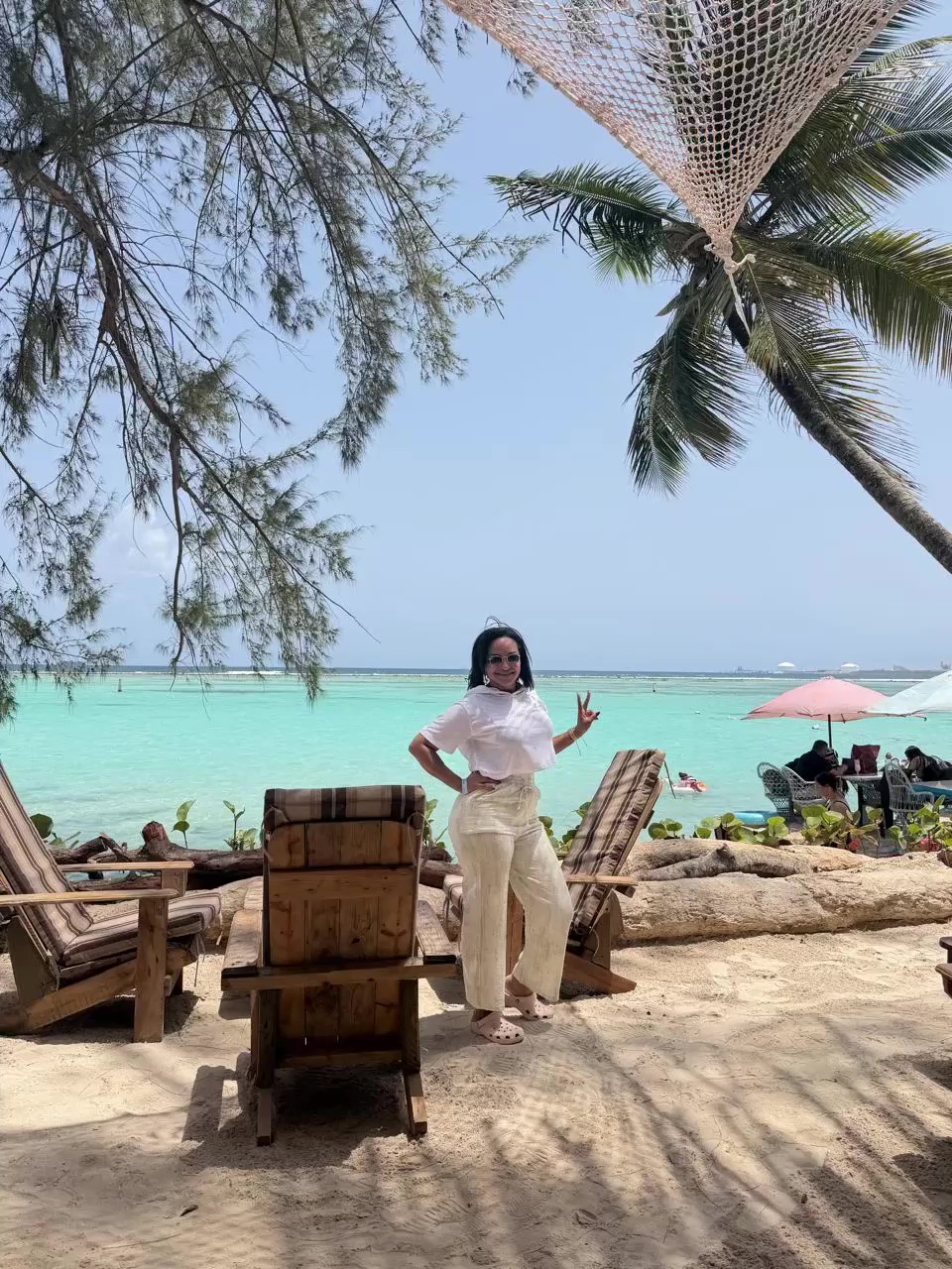 Selenia on the beach in Punta Cana